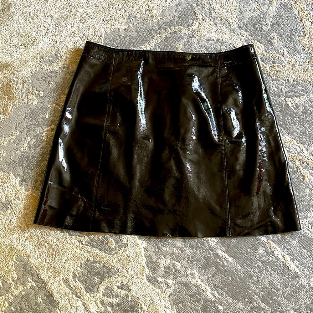Elie Tahari leather mini skirt